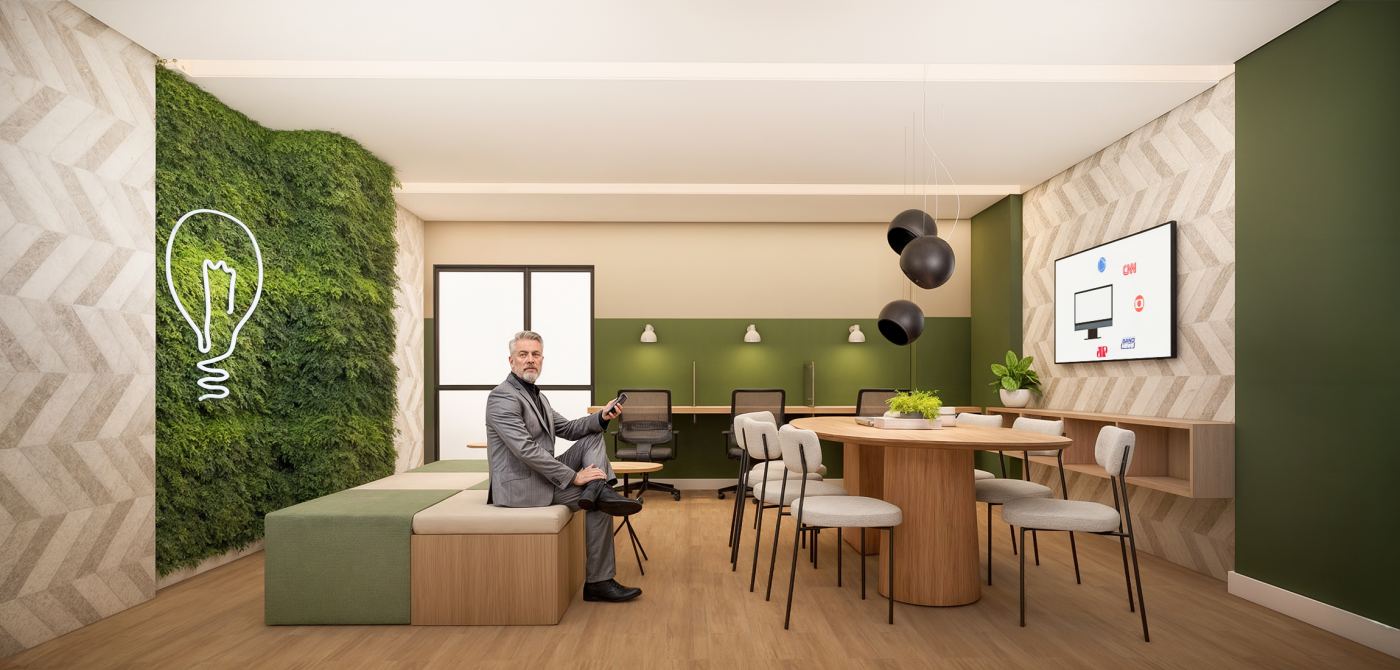 Coworking — Lyon Penha, Penha de França — perspectiva ilustrativa