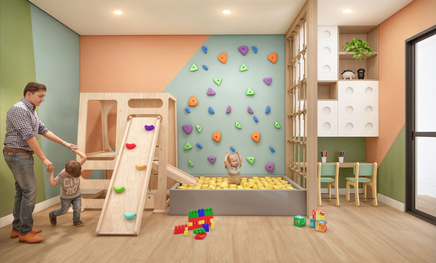 Espaço infantil — Lyon Penha, Penha de França — perspectiva ilustrativa